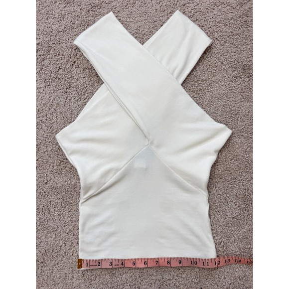 Fashion Nova Criss Cross Off The Shoulder Wrap Top Cutout Back Knit Bodice - Picture 9 of 12